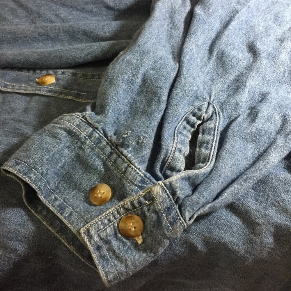 Vintage Three Bears Family Snowman Denim Shirt.-CA3 - Picture 14 of 16